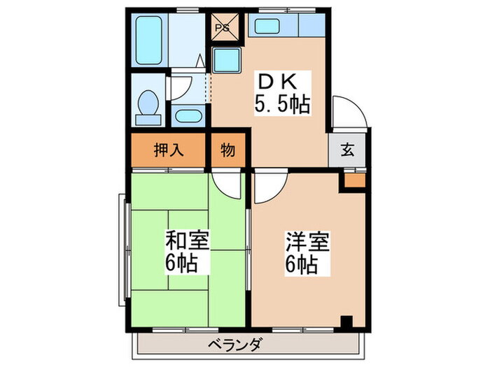 レジデンス山口 3階 2DK 賃貸物件詳細