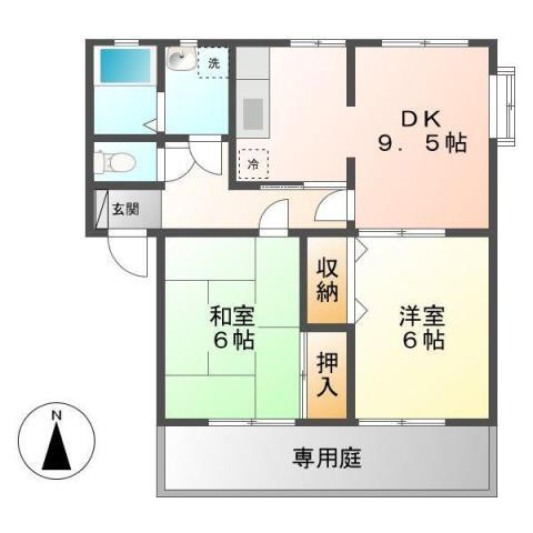 広島県福山市手城町２ 東福山駅 2DK アパート 賃貸物件詳細