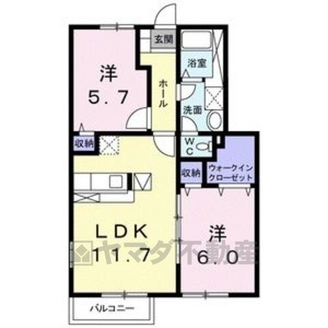 栃木県宇都宮市簗瀬町 宇都宮駅 2LDK アパート 賃貸物件詳細