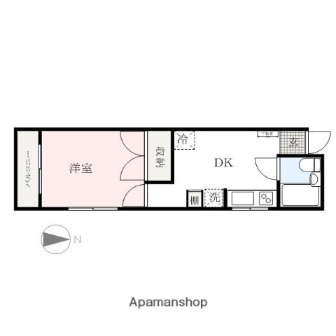 群馬県高崎市北通町 高崎駅 1DK アパート 賃貸物件詳細