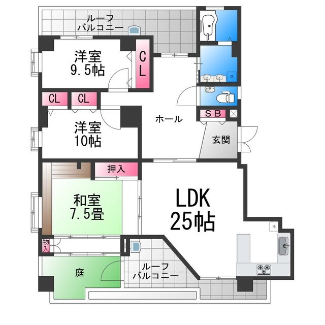大阪府堺市北区蔵前町２ 北花田駅 3LDK マンション 賃貸物件詳細