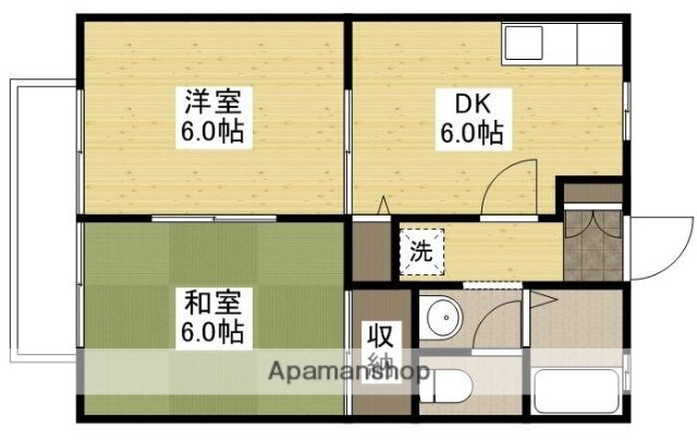 広島県福山市日吉台２ 福山駅 2DK アパート 賃貸物件詳細