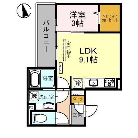 ラルジュ飯塚 2階 1LDK 賃貸物件詳細