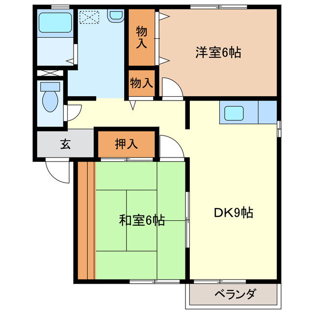 三重県津市高茶屋６ 2DK アパート 賃貸物件詳細