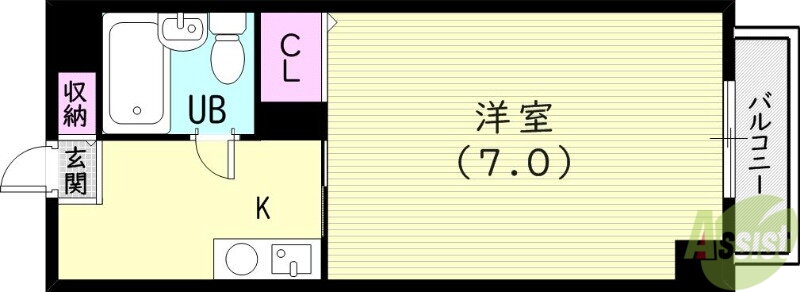 兵庫県神戸市兵庫区塚本通６ 兵庫駅 1K マンション 賃貸物件詳細