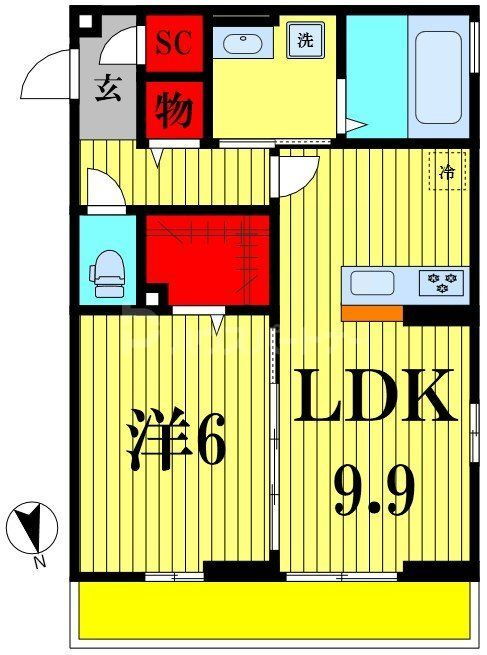 千葉県松戸市新松戸６ 新松戸駅 1LDK アパート 賃貸物件詳細