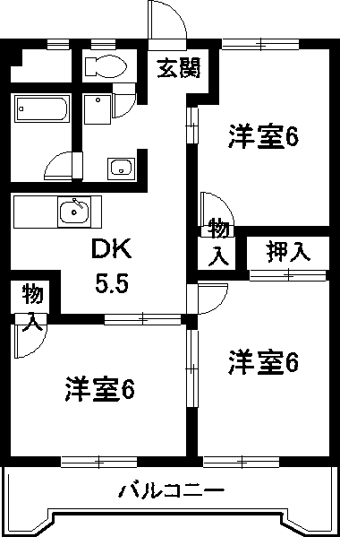 愛知県大府市追分町１ 共和駅 3DK マンション 賃貸物件詳細