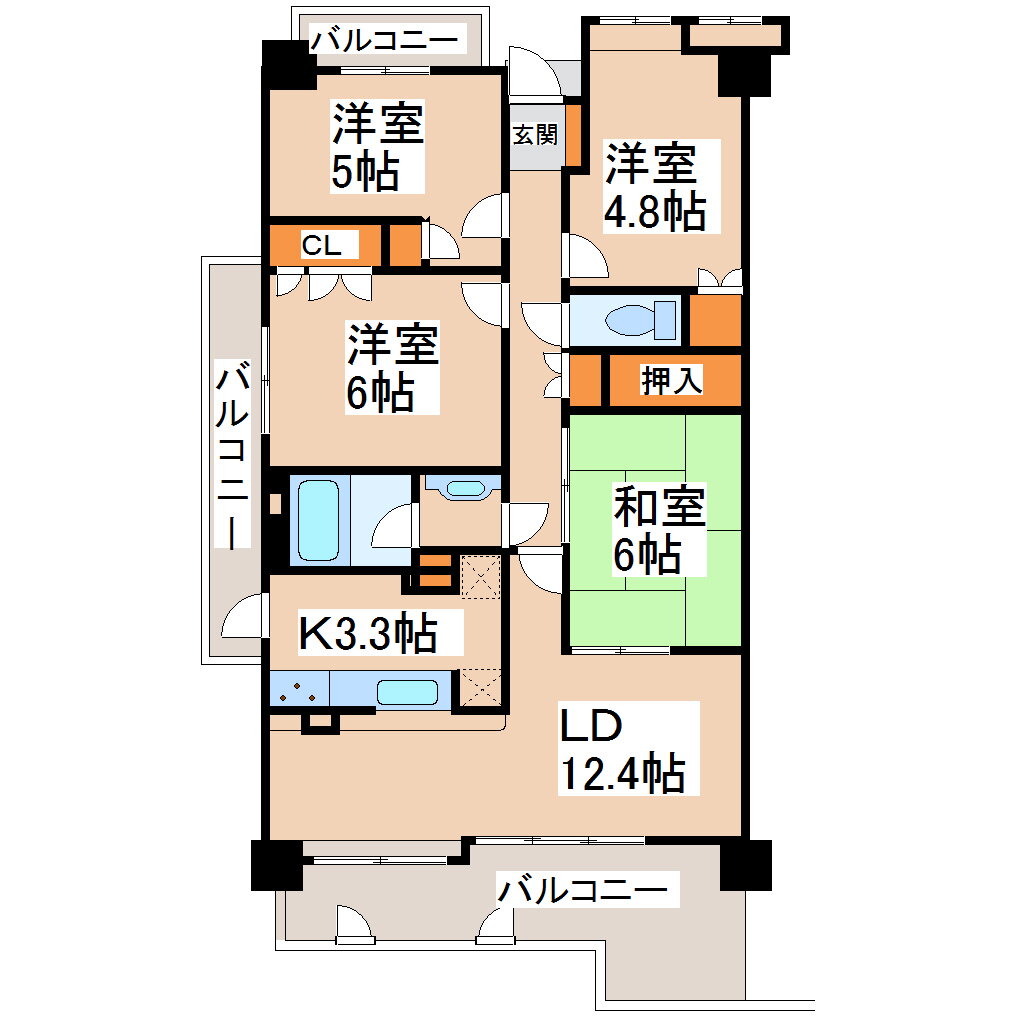 宮城県仙台市青葉区堤町１ 北仙台駅 4LDK マンション 賃貸物件詳細