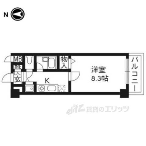 京都府京都市山科区大宅中小路町 椥辻駅 1K マンション 賃貸物件詳細