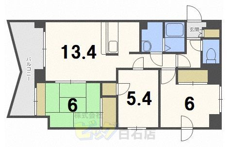 北海道札幌市白石区南郷通２０丁目南 南郷１８丁目駅 3LDK マンション 賃貸物件詳細