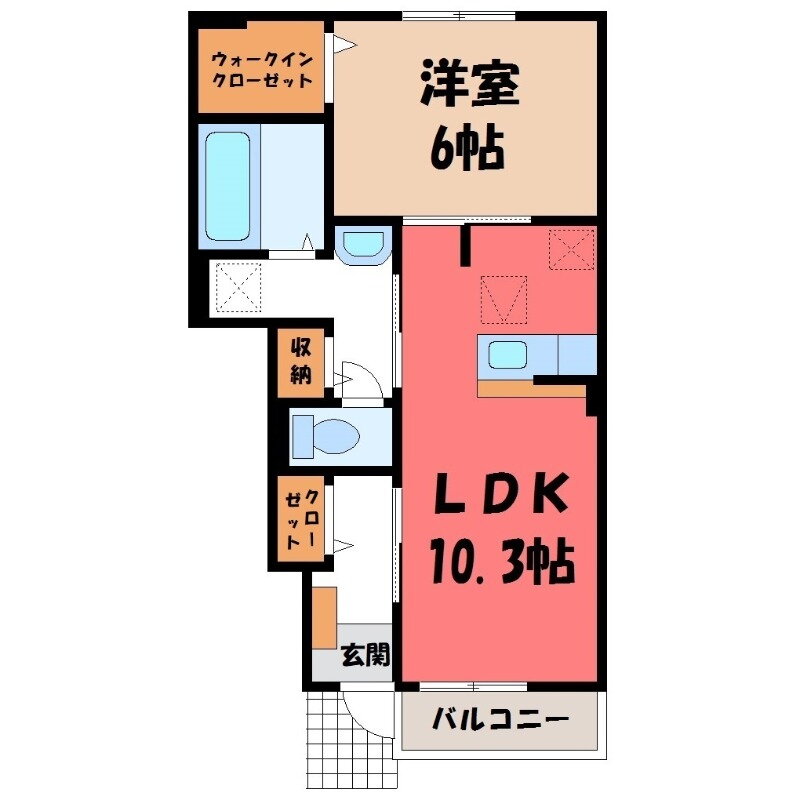 埼玉県行田市桜町２ 東行田駅 1LDK アパート 賃貸物件詳細