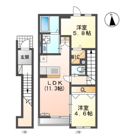 宮崎県宮崎市大字本郷北方 宮崎空港駅 2LDK アパート 賃貸物件詳細