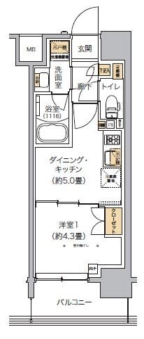 東京都港区海岸３ 田町駅 1DK マンション 賃貸物件詳細