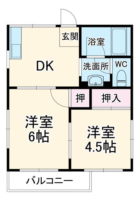 静岡県藤枝市時ケ谷 藤枝駅 2DK アパート 賃貸物件詳細