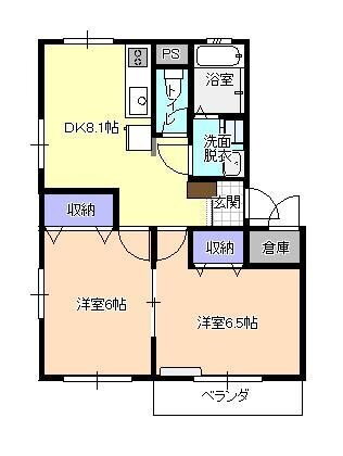さくらんぼハウス 2階 2DK 賃貸物件詳細