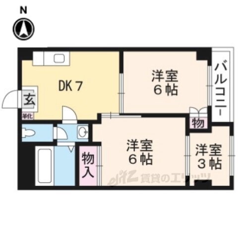 京都府京都市伏見区醍醐下山口町 石田駅 3DK マンション 賃貸物件詳細