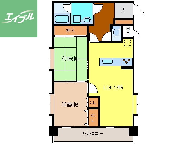 ウエストリバー基山 3階 2LDK 賃貸物件詳細