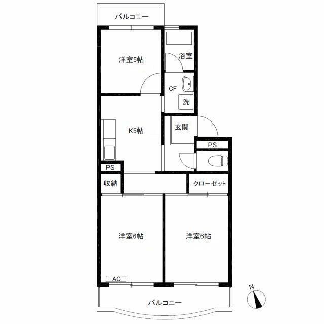 神奈川県相模原市南区御園１ 相模大野駅 3K マンション 賃貸物件詳細