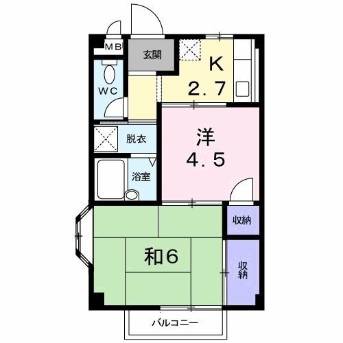 群馬県伊勢崎市連取元町 新伊勢崎駅 2K アパート 賃貸物件詳細