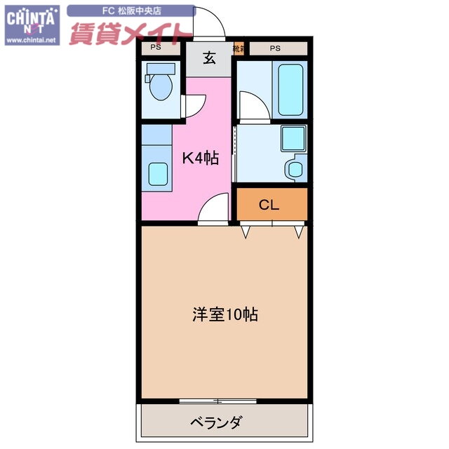 三重県松阪市川井町 松阪駅 1K マンション 賃貸物件詳細