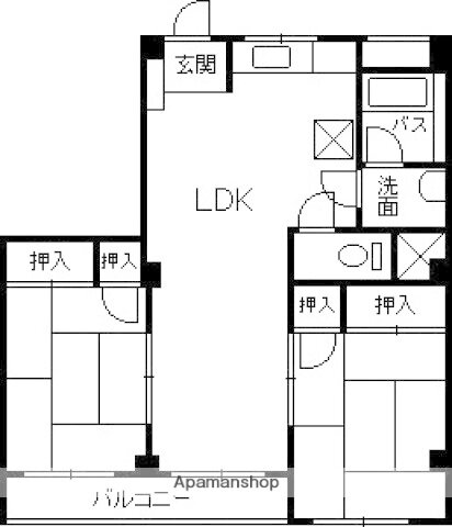 永田マンション 1階 2LDK 賃貸物件詳細