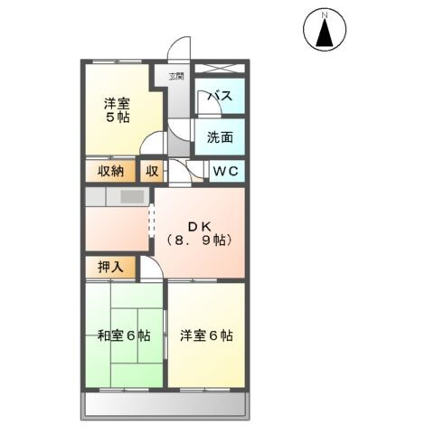 岐阜県大垣市南若森５ 美濃青柳駅 3DK マンション 賃貸物件詳細