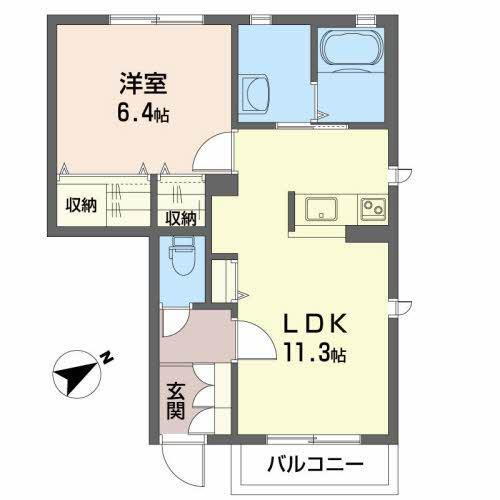 青森県八戸市大字中居林字綿ノ端 1LDK アパート 賃貸物件詳細