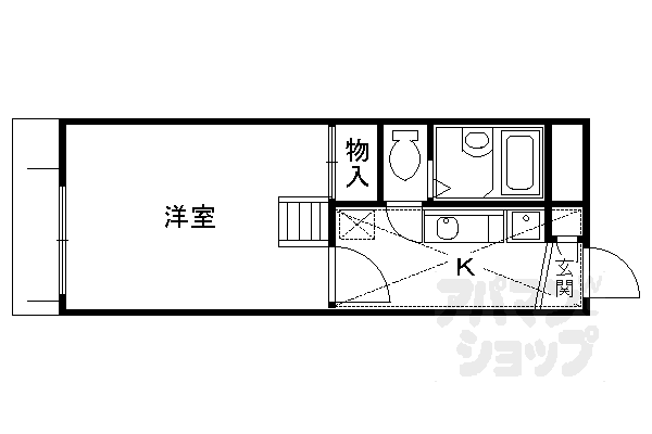 京都府京都市中京区西ノ京西月光町 二条駅 1K アパート 賃貸物件詳細