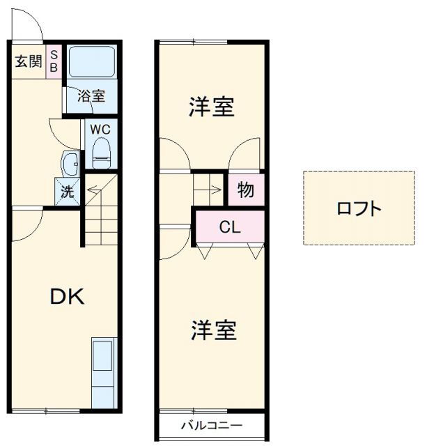 ＭＴメゾネット２号棟 2DK 賃貸物件詳細