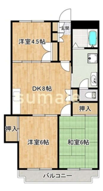 埼玉県蕨市北町２ 蕨駅 2SDK マンション 賃貸物件詳細