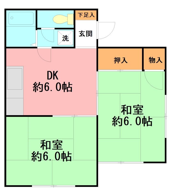 神奈川県秦野市渋沢 渋沢駅 2DK アパート 賃貸物件詳細