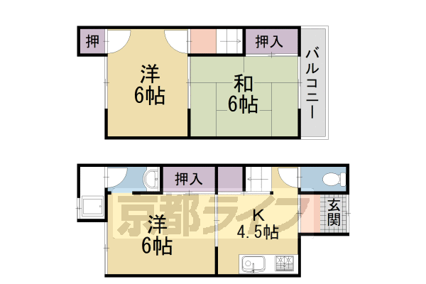 京都府京都市山科区小山一石畑 追分駅 3K 一戸建て 賃貸物件詳細