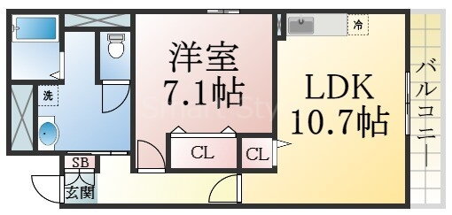 グランブルＩＩＩ 4階 1LDK 賃貸物件詳細