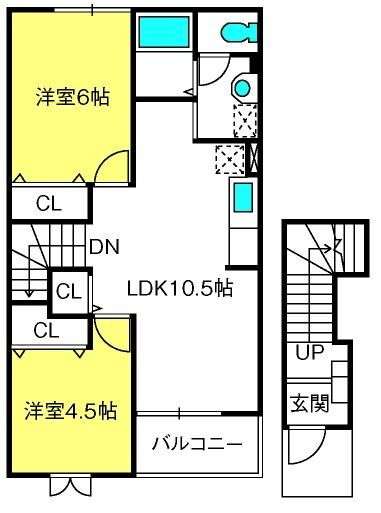 グランド　ハイツＡ 2階 2LDK 賃貸物件詳細