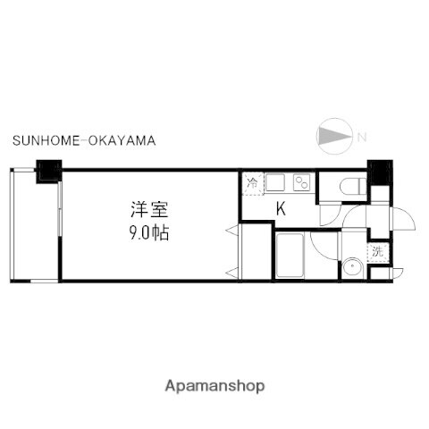 岡山県岡山市北区南中央町 東中央町駅 1K マンション 賃貸物件詳細