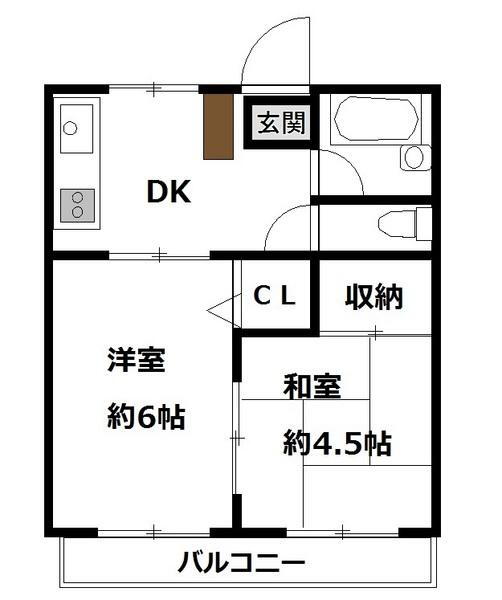 コーポあづま 1階 2DK 賃貸物件詳細