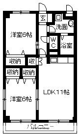 ハーブメゾン藤井 2階 2LDK 賃貸物件詳細