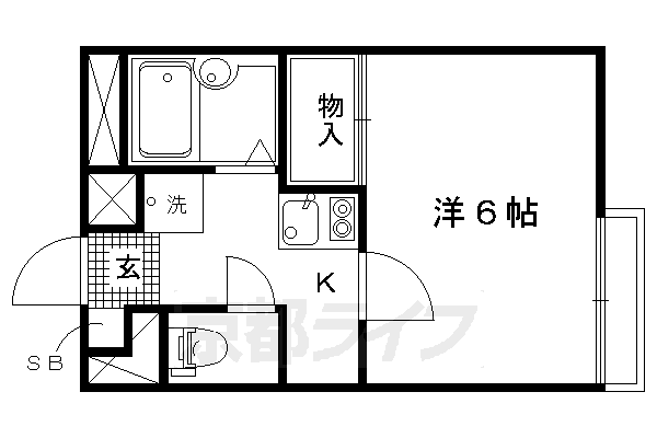 京都府京都市上京区六番町 二条駅 1K アパート 賃貸物件詳細