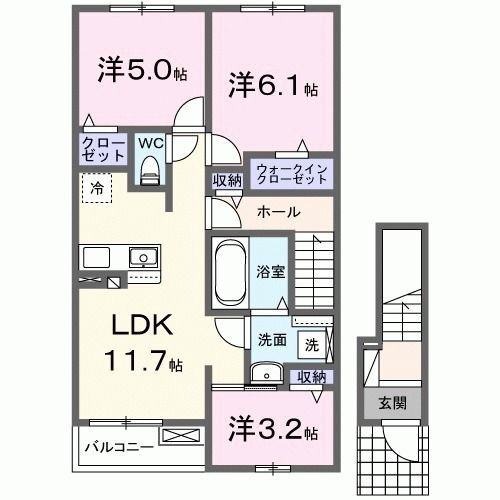 埼玉県越谷市大字袋山 大袋駅 3LDK アパート 賃貸物件詳細