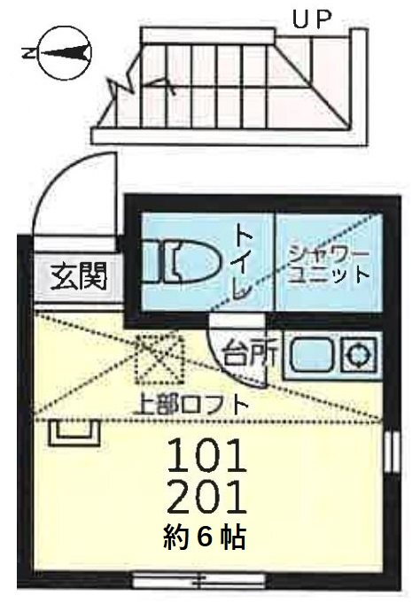 神奈川県横浜市神奈川区白幡向町 白楽駅 ワンルーム アパート 賃貸物件詳細