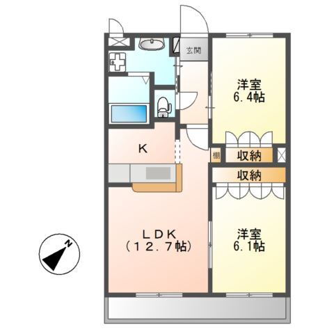 宮崎県宮崎市大字郡司分 田吉駅 2LDK アパート 賃貸物件詳細