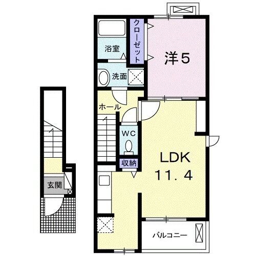 茨城県ひたちなか市大字足崎 佐和駅 1LDK アパート 賃貸物件詳細