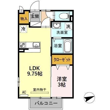 富山県射水市三ケ 小杉駅 1LDK アパート 賃貸物件詳細