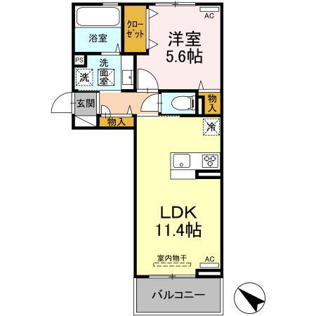 熊本県菊池市隈府 1LDK アパート 賃貸物件詳細