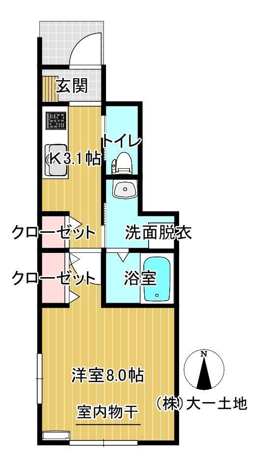Ｅｌ　ａｌｉｖｉｏ（エル・アルビオ）Ｂ棟 1階 1K 賃貸物件詳細