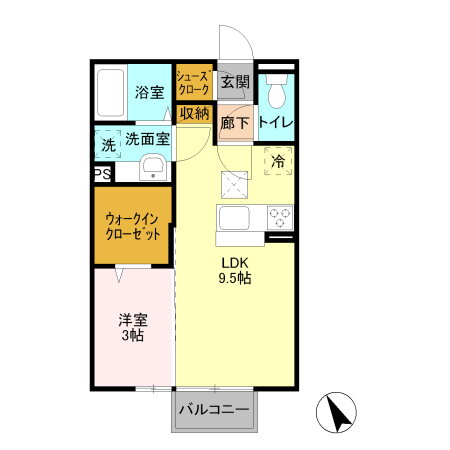 栃木県下野市小金井 小金井駅 1LDK アパート 賃貸物件詳細