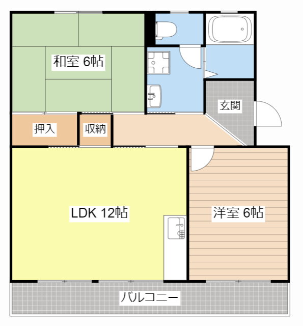 リーフマンション 1階 2LDK 賃貸物件詳細