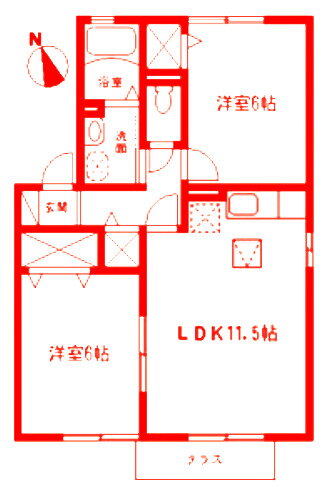 神奈川県藤沢市鵠沼神明２ 藤沢本町駅 2LDK アパート 賃貸物件詳細