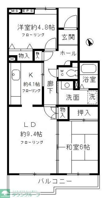 コーポレート小金井梶野通り６号棟 3階 2LDK 賃貸物件詳細