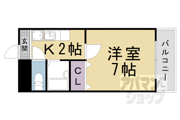 京都府京都市山科区御陵岡町 御陵駅 1K マンション 賃貸物件詳細